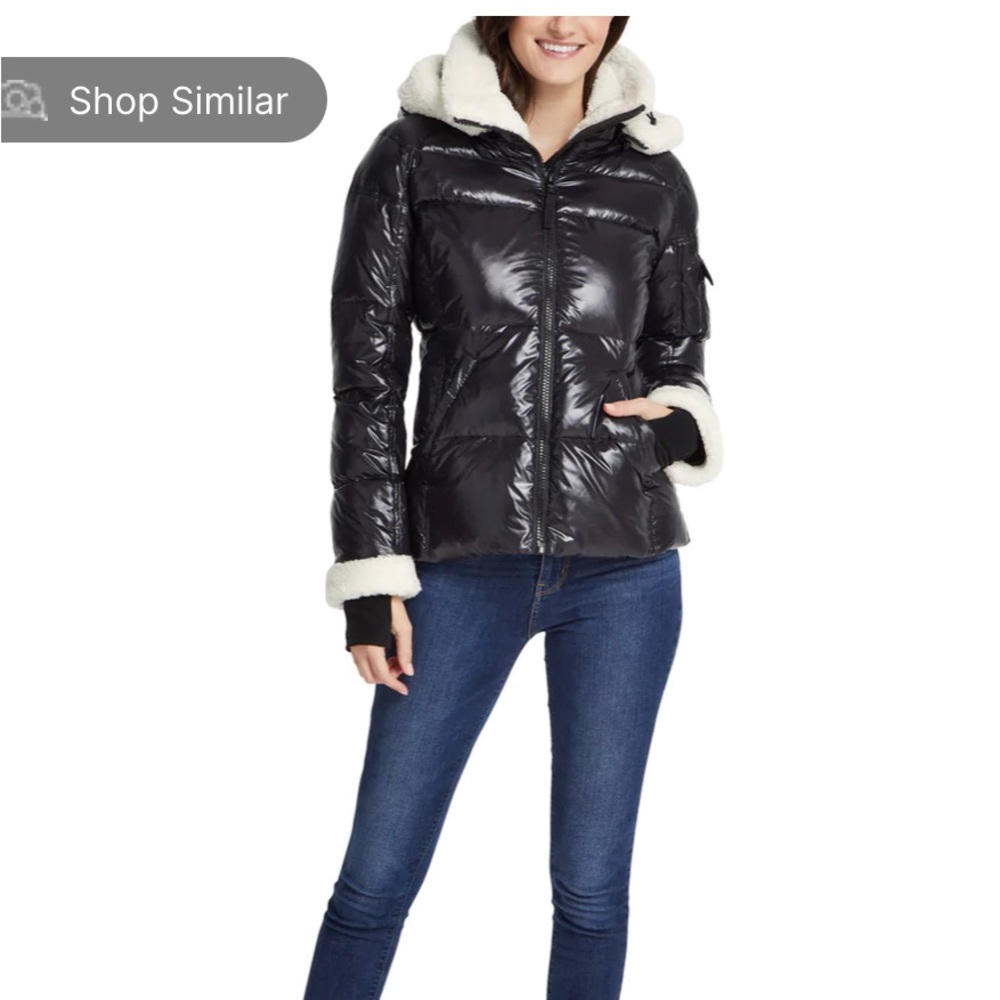 S13 by SAM. New York gloss puffer with Sherpa trim